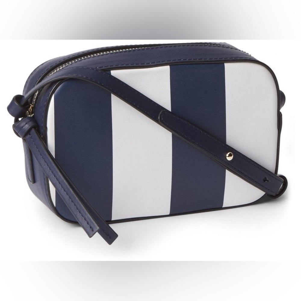New GAP Mini Navy Crossbody Bag Bold Stripes Chic Design